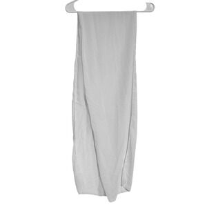 White Sheer Bell Sleeve Blouse wedding dress shall cover up scarf silky os